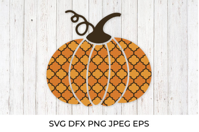 Arabesque Pumpkin. Fall decorations. Thanksgiving SVG