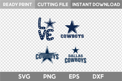 Love Dallas Cowboys SVG