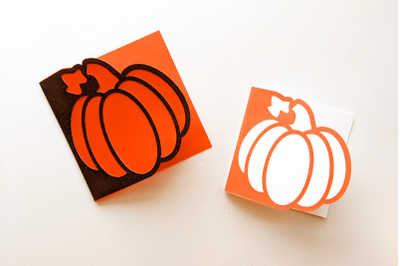 Pumpkin Papercut Card | SVG | PNG | DXF | EPS