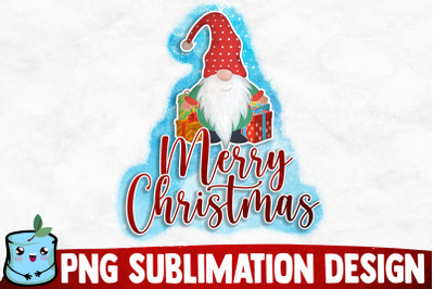 Merry Christmas Gnome Sublimation Design