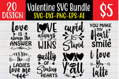 Valentine SVG Bundle cut file