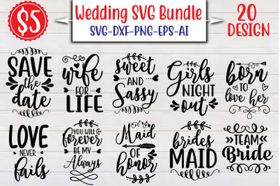 wedding SVG bundle cut file