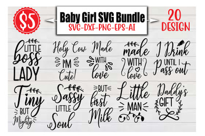 Baby Girl SVG Bundle cut file