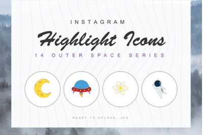 14 Space Galaxy Instagram Highlight Cover Icon