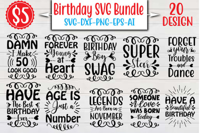 Birthday SVG Bundle cut file