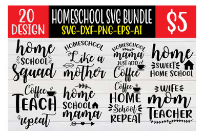 Homeschool SVG Bundle cut file