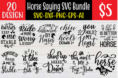 Horse Saying SVG Bundle cut file