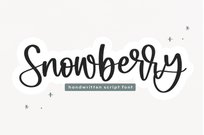 Snowberry | Handwritten Script Font