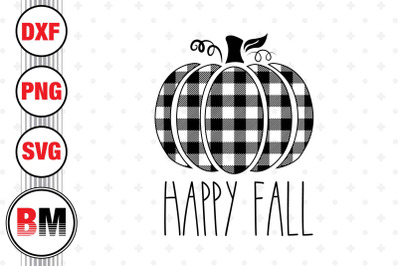 Happy Fall Pumpkin SVG&2C; PNG&2C; DXF Files