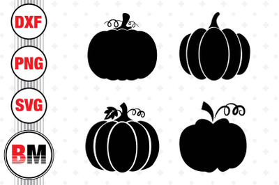 Pumpkin Silhouette SVG, PNG, DXF Files