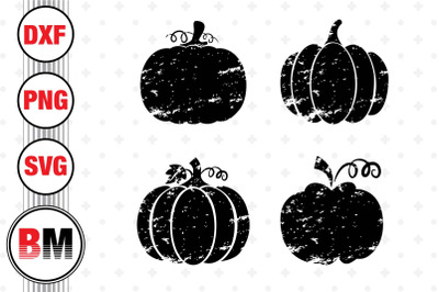 Distressed Pumpkin Silhouette SVG&2C; PNG&2C; DXF Files