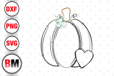 Hand Drawn Pumpkin PNG Files