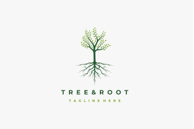 Vibrant Tree Logo Design, Tree vector illustration