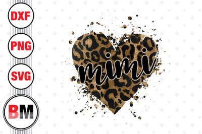 Mimi Distressed Heart Leopard PNG Files