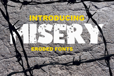 Misery - Eroded Fonts