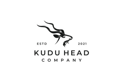 Kudu logo design vector illustration