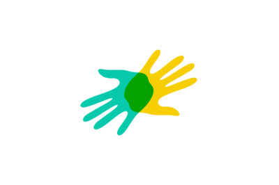 Hand Diversity Team Community Logo Design Vector