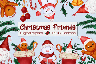 Christmas Friends sublimation design. Design for printing