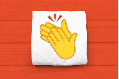 Clapping Hands Emoji | Applique Embroidery