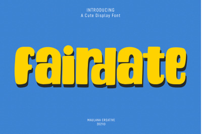 Fairdate Cute Display Font