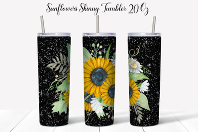 Sunflowers Tumbler Design 20 Oz