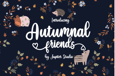 Autumnal Friends Script Font (Script Fonts, Romantic Fonts)