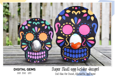 Sugar skull egg holder design.
