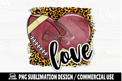 Love Football PNG&2C; Sublimation Png&2C; Shirt Design