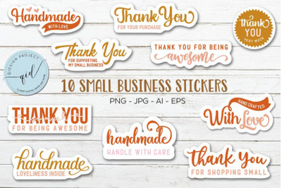 10 Small Business Stickers for Insert and Packaging Orders