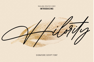 Hilority Signature Font