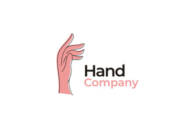 Line art Elegant female hands Logo Design Vector