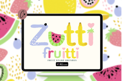 Zutti Fruitti Procreate Stamp Brushes