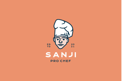 Retro Chef Restaurant Cafe Bar Logo Design