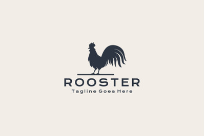 Vintage Rooster, chicken, hen, silhouette. Rooster logo
