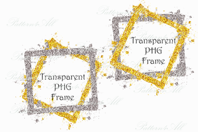 Transparent Glitter Frame,Distressed sublimation Design, background