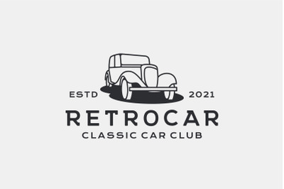 Vintage Retro car logo design vector illustration