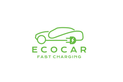 Electric Car, Eco-friendly Car Logo Design