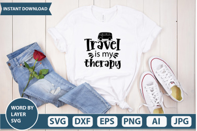 Travel Is My Therapy svg cut file