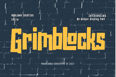 Grimblocks Display Font