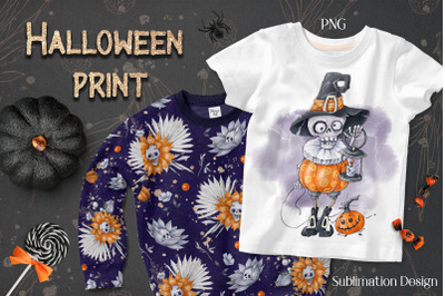 Halloween Skeleton sublimation. Design for printing.