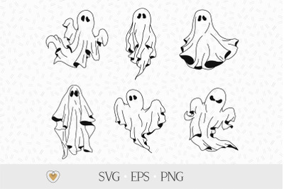 Ghost svg Bundle, Halloween svg, Ghost silhouette, Ghost png