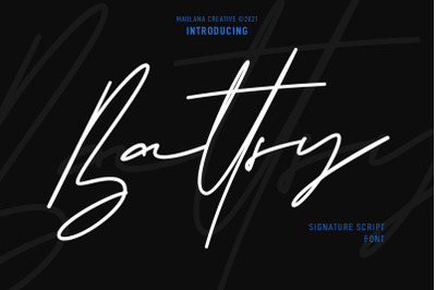 Battsy Signature Font