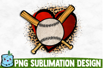 Baseball Heart Sublimation Design