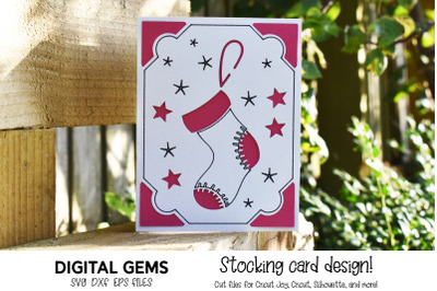 Christmas stocking card design