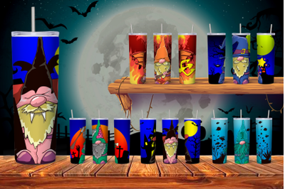 Halloween Gnome Tumbler Sublimation