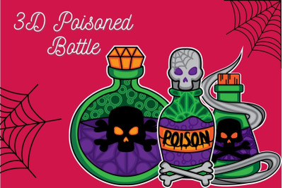 3D Poisoned Bottle SVG Bundle