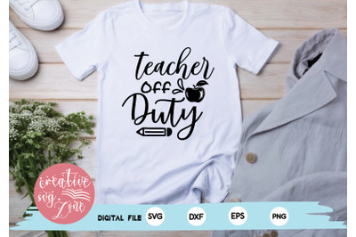 teacher off duty svg