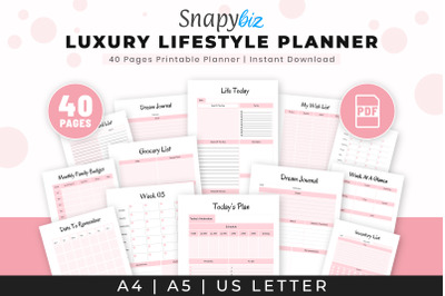 Luxury Lifestyle Planner | Organizing Your Life