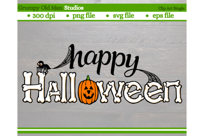 happy Halloween made out of bones | Halloween design