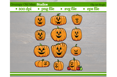 set of jack o lantern pumpkins | Halloween design